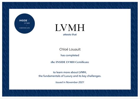 discover the inside lvmh certificate